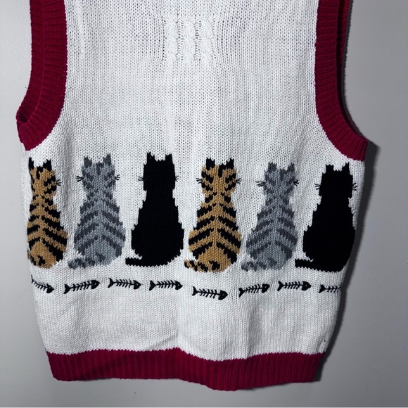 SOLD Vintage Marisa Christina Vneck Knit Button Front Vest Size Large - Picture 9 of 9